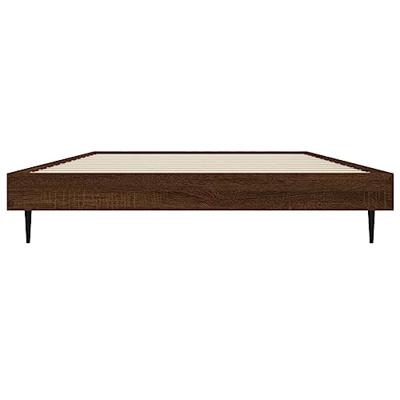 Bedframe zonder matras bewerkt hout bruin eikenkleur 90x190 cm