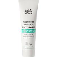 Urtekram Tandpasta sensitive strong mint fluoridevrij 75 Milliliter - thumbnail