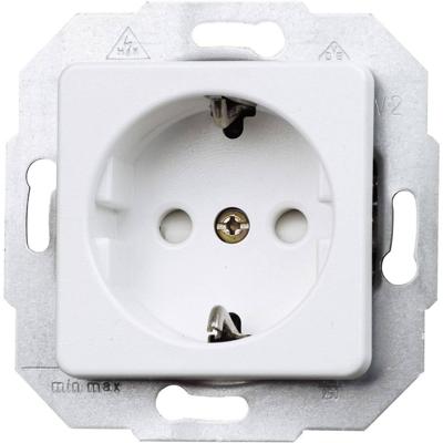 Kopp 112613086 Wandcontactdoos met randaarde Inzetstuk Europa Arctisch-wit, Mat 1 stuk(s)