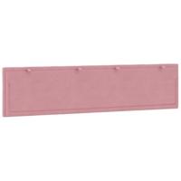 Hoofdbordkussen 200 cm fluweel roze - thumbnail