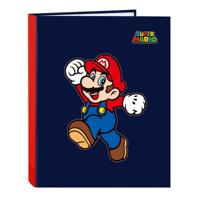 Ringmap Super Mario World Marineblauw A4 26.5 x 33 x 4 cm - thumbnail