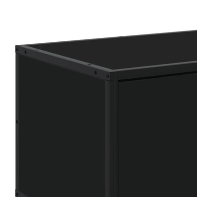 Tv-meubel 180x35x41 cm bewerkt hout zwart - thumbnail