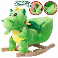 Schommeldier Dino met veiligheidsgordel en geluiden , hobbeldier - thumbnail