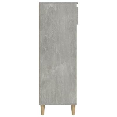 Schoenenkast 40x36x105 cm bewerkt hout betongrijs