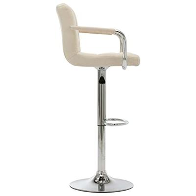 VidaXL Barstoelen 2 st stof crème