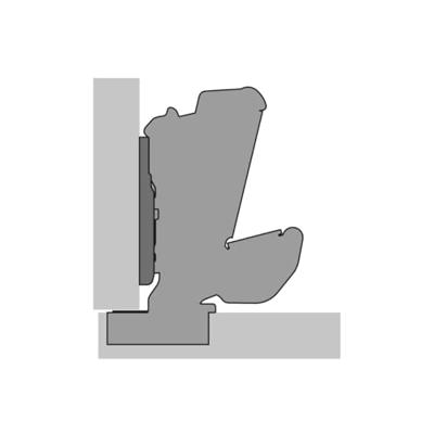 Potscharnier Sensys 8657, z.insprong TH 52, Basis 12.5mm