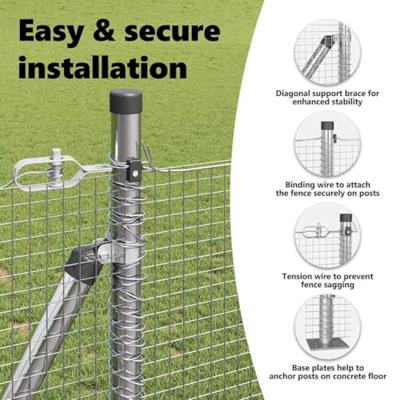 VidaXL Afrasteringspaal zilver 25 x 0,8 m (16 x 16 mm heknet) staal