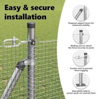 VidaXL Afrasteringspaal zilver 25 x 0,8 m (16 x 16 mm heknet) staal - thumbnail