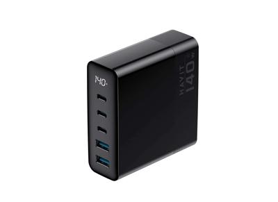 Havit UCLE004 EU - GaN reislader met vijf poorten 140 W, zwart