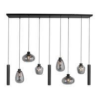 Steinhauer Hanglamp reflexion L 140 cm B 25 cm 9 lichts 3796 zwart - thumbnail