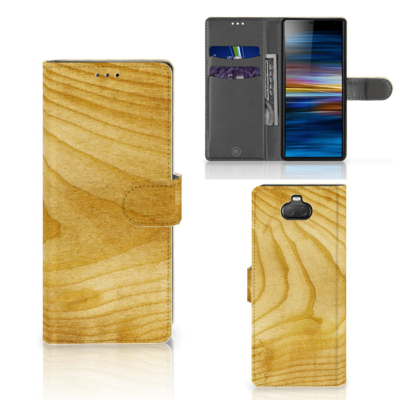 Sony Xperia 10 | Book Style Case | Licht Hout Sony Xperia 10 | Book Style Case | Licht Hout