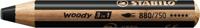 Kleurpotlood stabilo 880 woody 3 in 1 zwart | 5 stuks - thumbnail