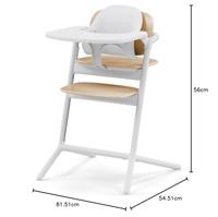 CYBEX - Lemo 2 3-in-1-pakket met verstelbare kinderstoel, babyset en dienblad - Zandwit - thumbnail