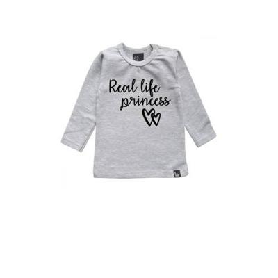 Babystyling baby longsleeve met biologisch katoen grijs