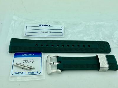 Horlogeband Seiko 6R35-01L0 / R03E014J0 / SPB207J1 Rubber Groen 20mm Horlogeband Seiko 6R35-01L0 / R03E014J0 / SPB207J1 Rubber Groen 20mm