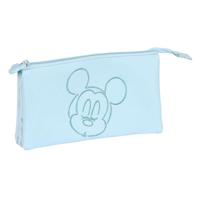 Pennenetui met 3 vakken Mickey Mouse Clubhouse Baby Licht Blauw (22 x 12 x 3 cm) - thumbnail