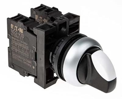 Eaton 216520 M22-WRK3/K20 Keuzetoets Kunststof frontring Knevel Zwart 1 stuk(s)