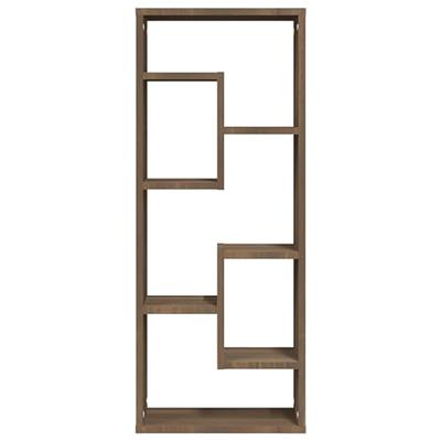 Wandschap 36x16x90 cm bewerkt hout bruineikenkleurig