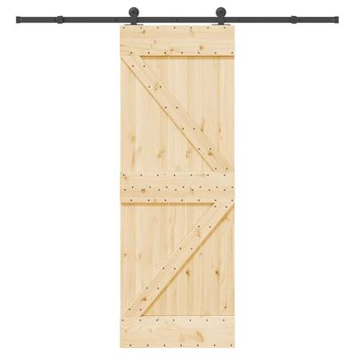 Schuifdeur met beslag 70x210 cm massief grenenhout