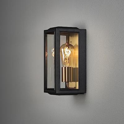 KonstSmide Zwart met gouden buitenlampCarpi - 7348-758