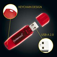 Intenso Rainbow Line USB-stick 128 GB Rood (transparant) 3502491 USB-A 2.0 - thumbnail