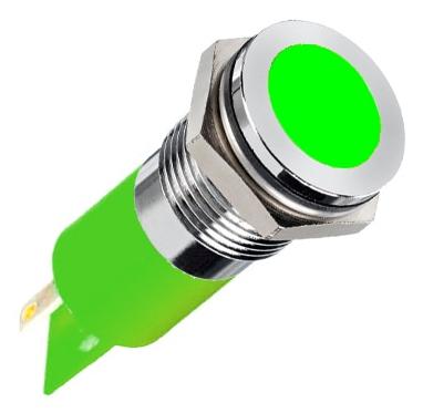 APEM Q14F1CXXG24E LED-signaallamp Groen FLUSH 5 mcd