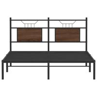 Bedframe zonder matras bewerkt hout bruin eikenkleur 140x200 cm - thumbnail
