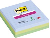 Post-it Super Sticky notes XL Oasis, 70 vel, ft 101 x 101 mm, gelijnd, assorti, pak van 3 blokken - thumbnail