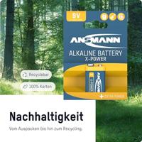 X-power alkaline batterij 9 volt. - thumbnail