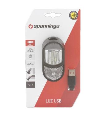 Spanninga koplamp luz xb 10lux usb zwart