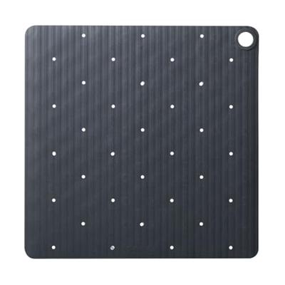 Sealskin Ribb Douchemat - 55x55cm - Antislip - inclusief - zwarte haak - Antraciet 800621 Sealskin Ribb Douchemat - 55x55cm - Antislip - inclusief - zwarte haak - Antraciet 800621