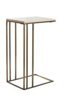 Light & Living Laptoptafel 'Roshan' Travertin, kleur Zand/Antiek Brons - thumbnail