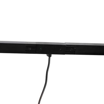 QAZQA 1-fase railsysteem zwart met 4 spots en I voeding rond - Jeana