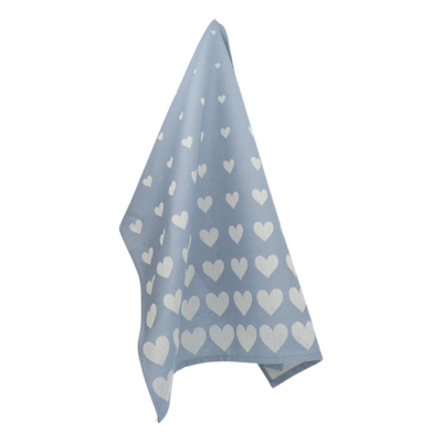Bunzlau Castle Theedoek Hearts Blauw