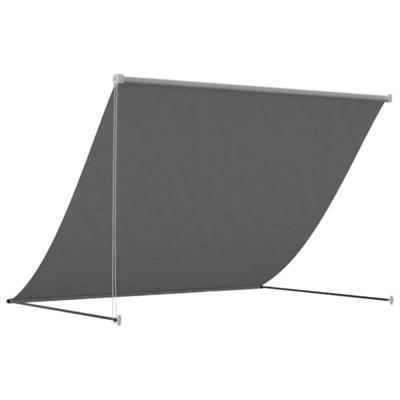 VidaXL Luifel uittrekbaar 250x150 cm stof en staal antracietkleurig - thumbnail
