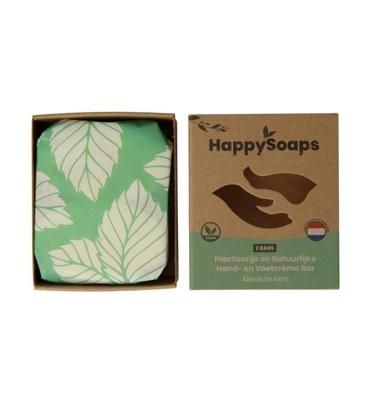Happysoaps Hand & voetcreme bar absolute mint 40 Gram