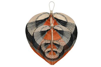 Wanddecoratie Home ESPRIT Bruin Zwart Beige Natuurlijk Koloniaal Waaier 57 x 1 x 71 cm (4 Onderdelen)