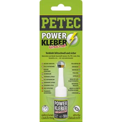 PETEC universeel lijm "power kleber blitzschnell" second adhesive 10g sb water bottle