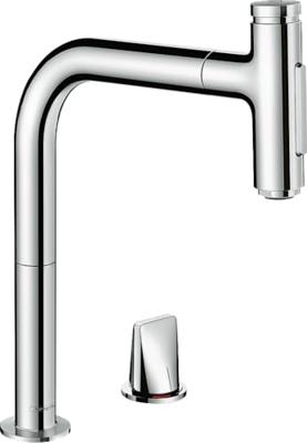 Hansgrohe Metris Select M71 2-gats ééngreeps keukenmengkraan met uittrekbare vuistdouche, chroom Hansgrohe Metris Select M71 2-gats ééngreeps keukenmengkraan met uittrekbare vuistdouche, chroom
