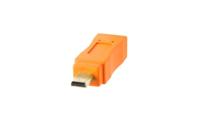 Tether Tools CU8015-ORG USB-kabel USB 2.0 USB-mini-B stekker, USB-A stekker 4.60 m Oranje Met Ferrietkern - thumbnail