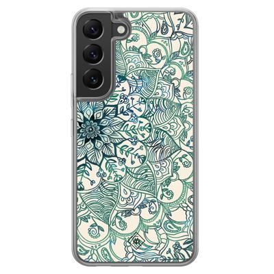 Samsung Galaxy S22 hybride hoesje - Mandala blauw