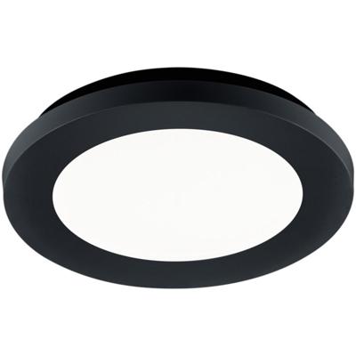 Mat Zwarte LED Badkamer Plafondlamp 9W - Dimbaar & IP44