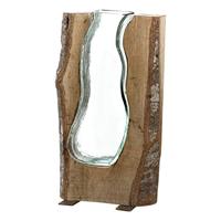 Leonardo Casolare Vaas met hout 36 cm - thumbnail