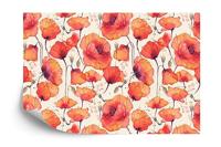 Fotobehang - Prachtige rode Klaprozen, 11 maten, Premium print, inclusief behanglijm - thumbnail