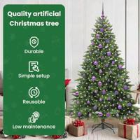 Kunstkerstboom met 300 LED met standaard Groen 180 cm PE en PVC - thumbnail