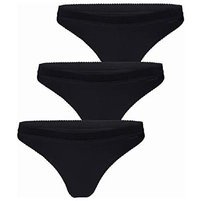 3-pack dames strings - Core Zwart - Katoenen vrouwen strings