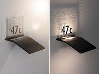 Paulmann 94243 Yoko Huisnummerlamp op zonne-energie met bewegingsmelder Energielabel: G (A - G) 1.2 W Warmwit Antraciet - thumbnail