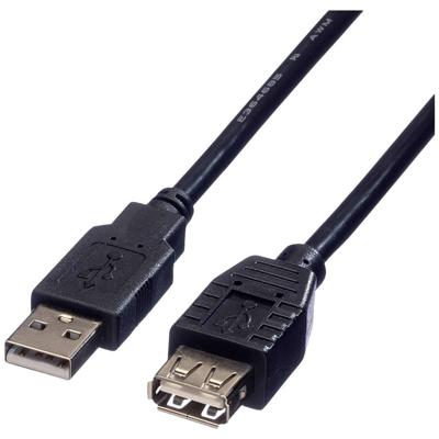 ROLINE USB 2.0 Kabel , zwart, 3 m
