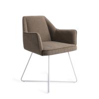 Jesper Home Eetkamerstoel 'Tome' Cross White, kleur Idaho Potato - thumbnail