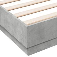 Bedframe met LED-verlichting betongrijs 160x200 cm - thumbnail